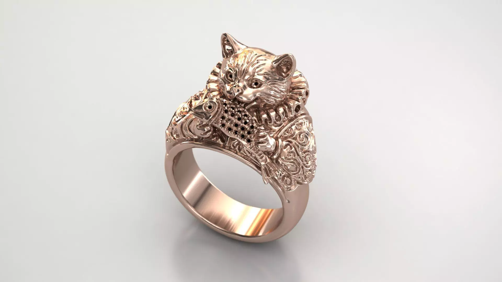 Catch of Charm ring 3D print model_2