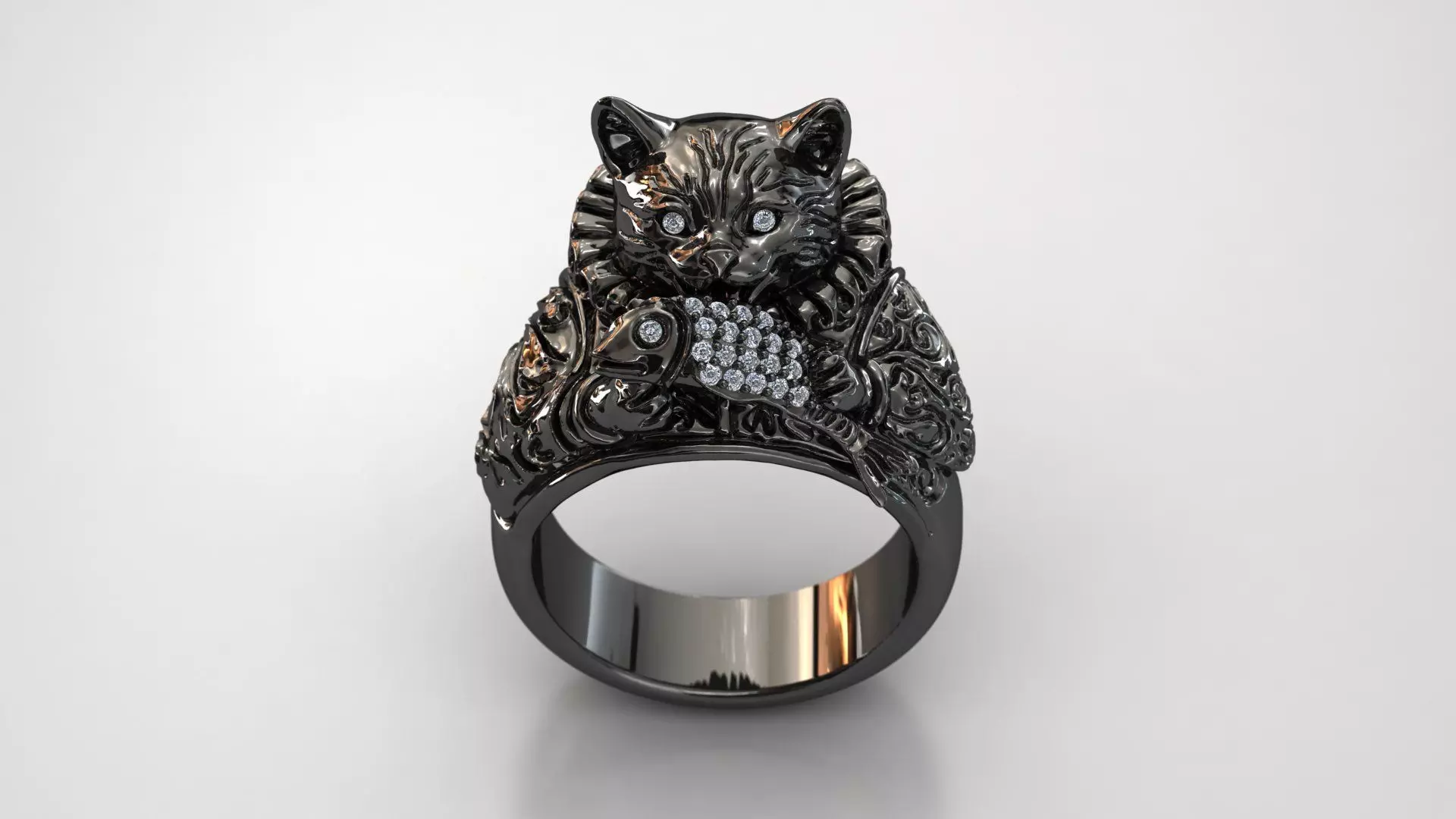 Catch of Charm ring 3D print model_3