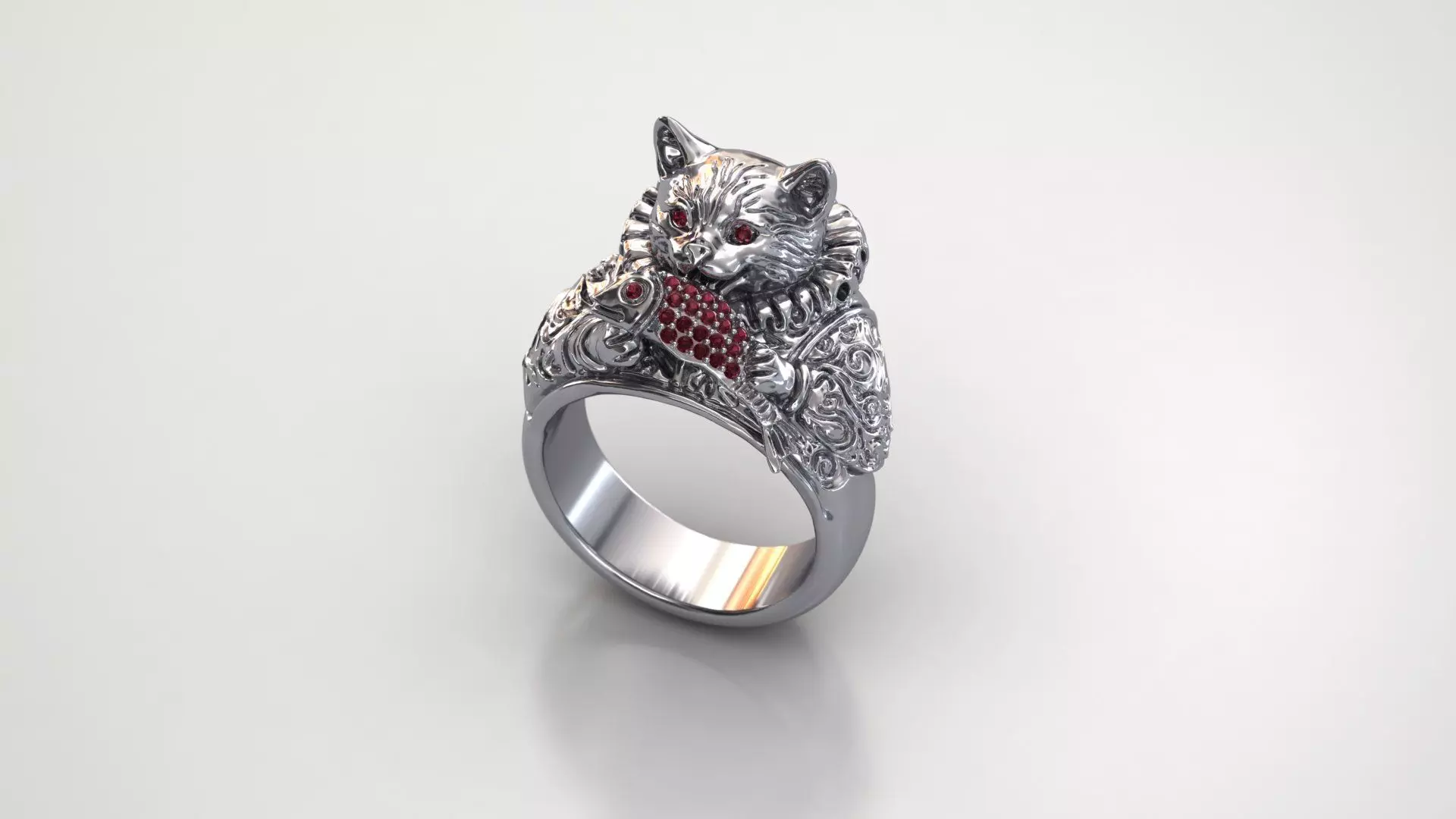 Catch of Charm ring 3D print model_1