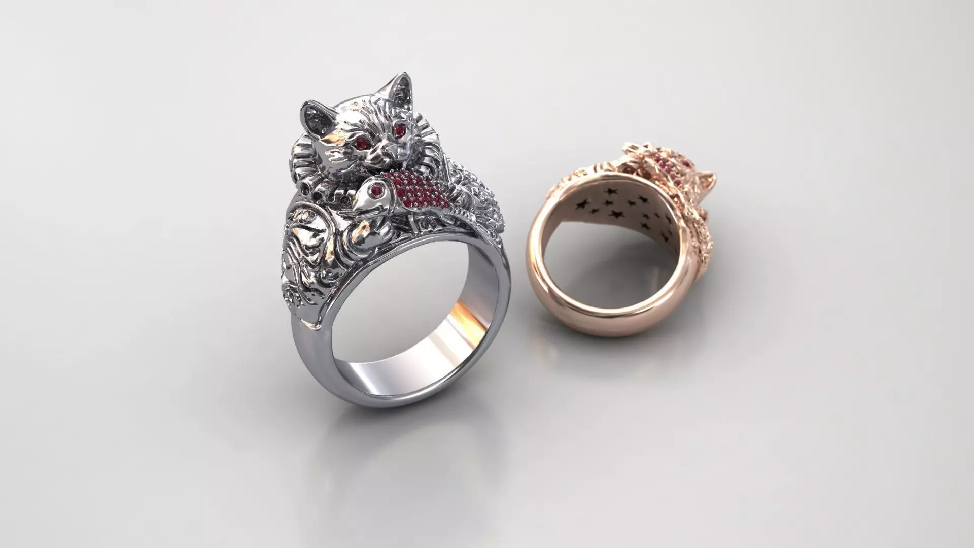 Catch of Charm ring 3D print model_0