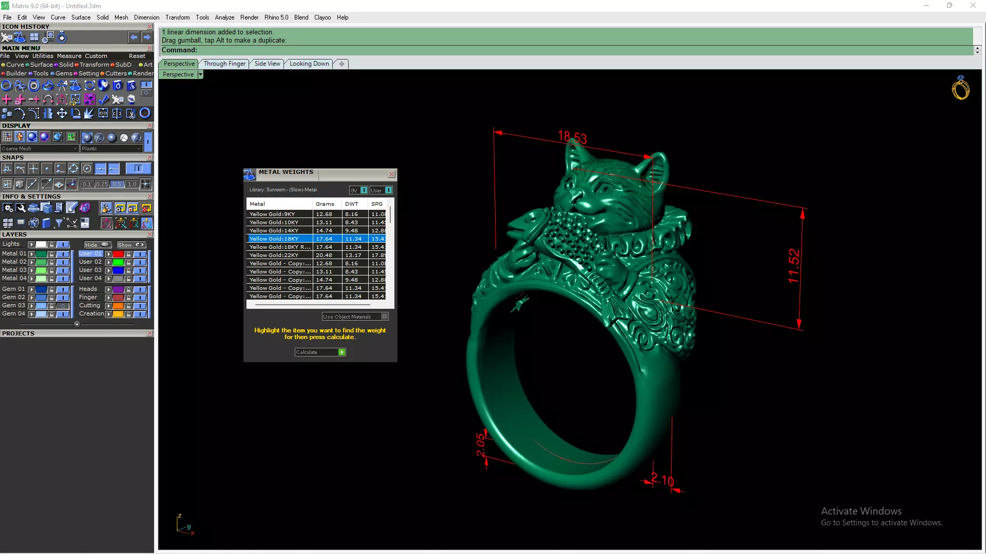 Catch of Charm ring 3D print model_9