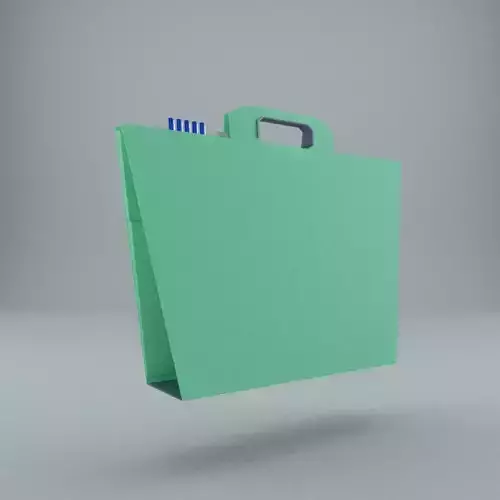 Clutch for paper documents and stationary 3D print model