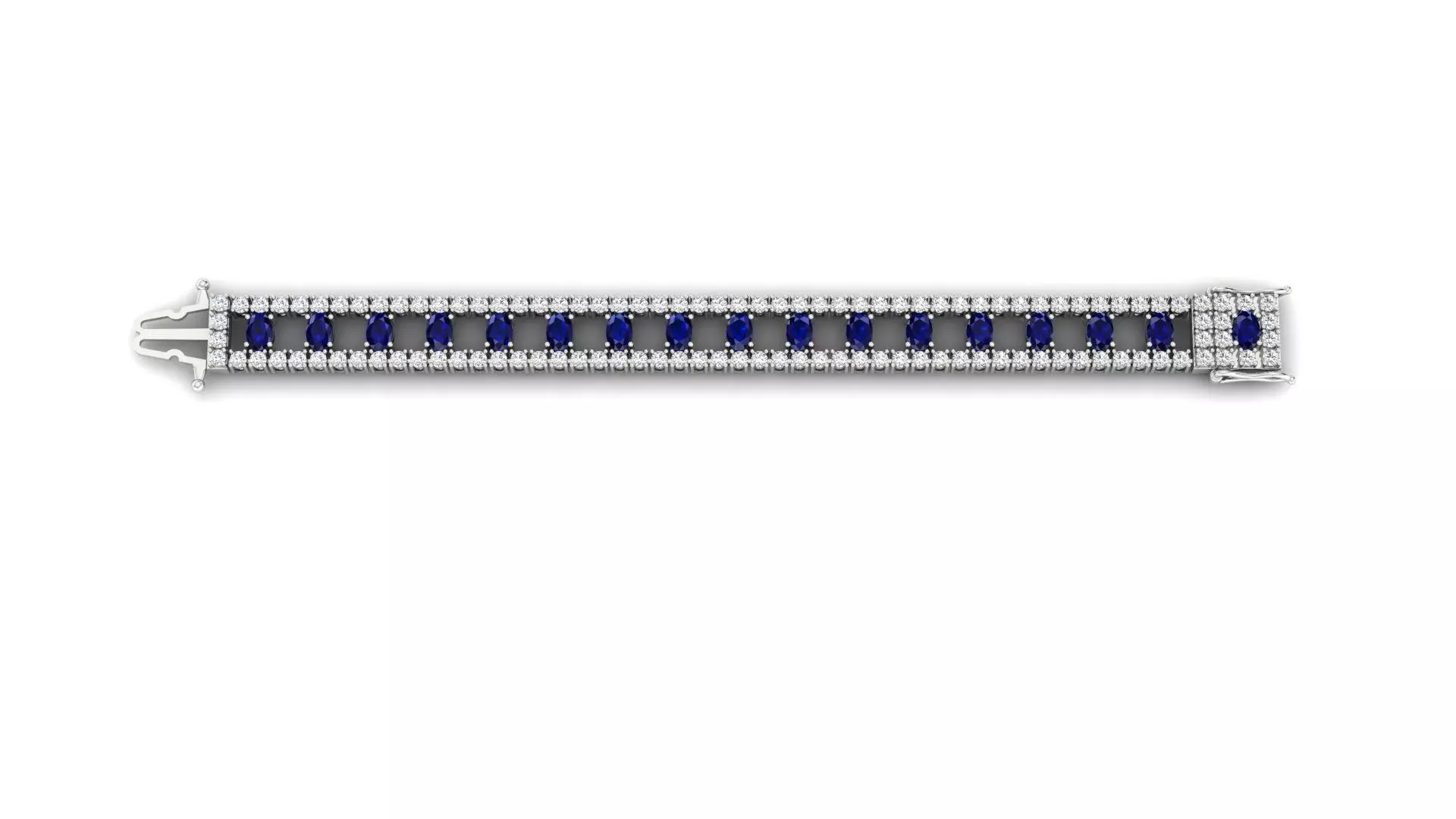 Pave-set bracelet 3D print model_1