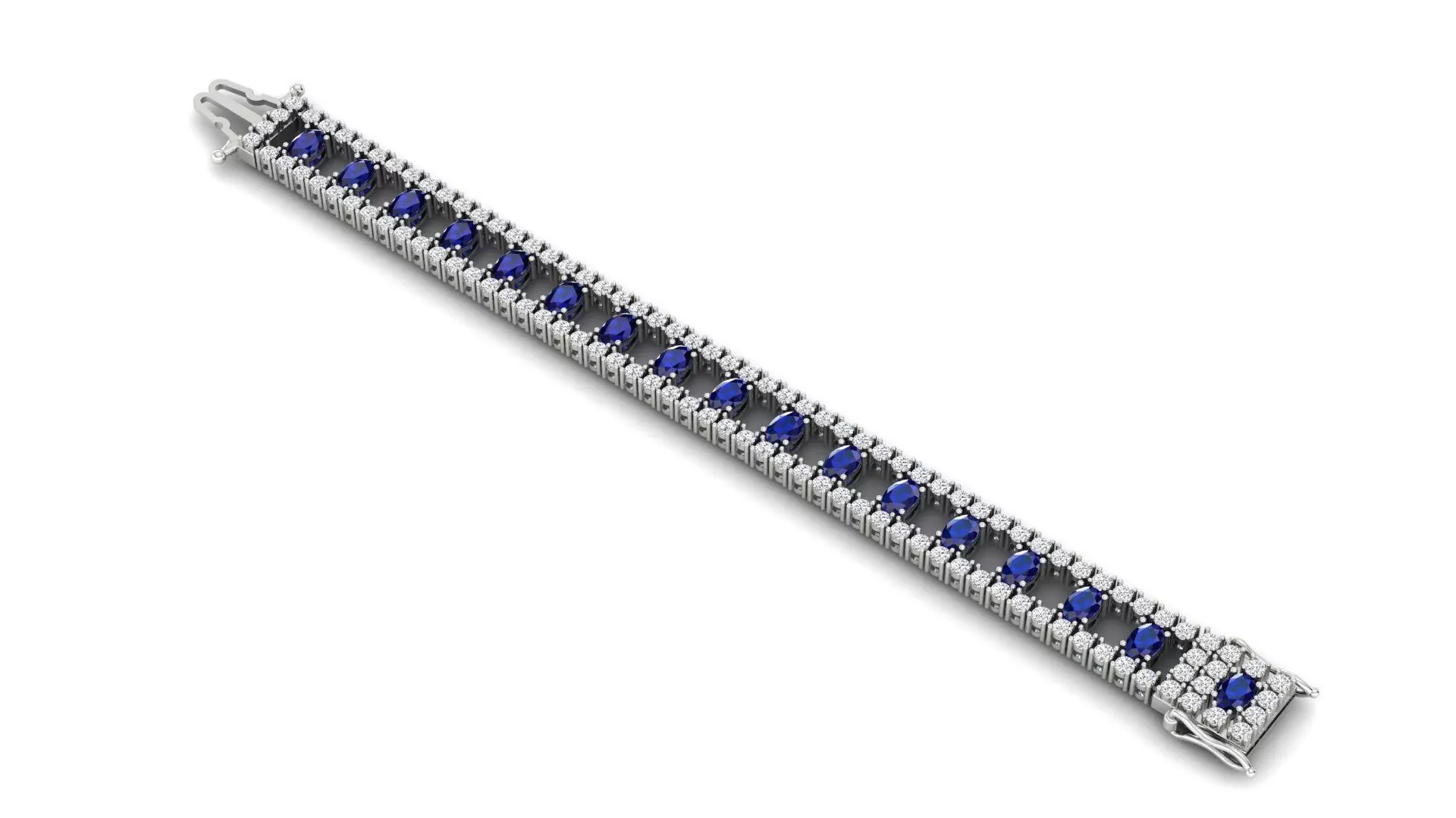 Pave-set bracelet 3D print model_2