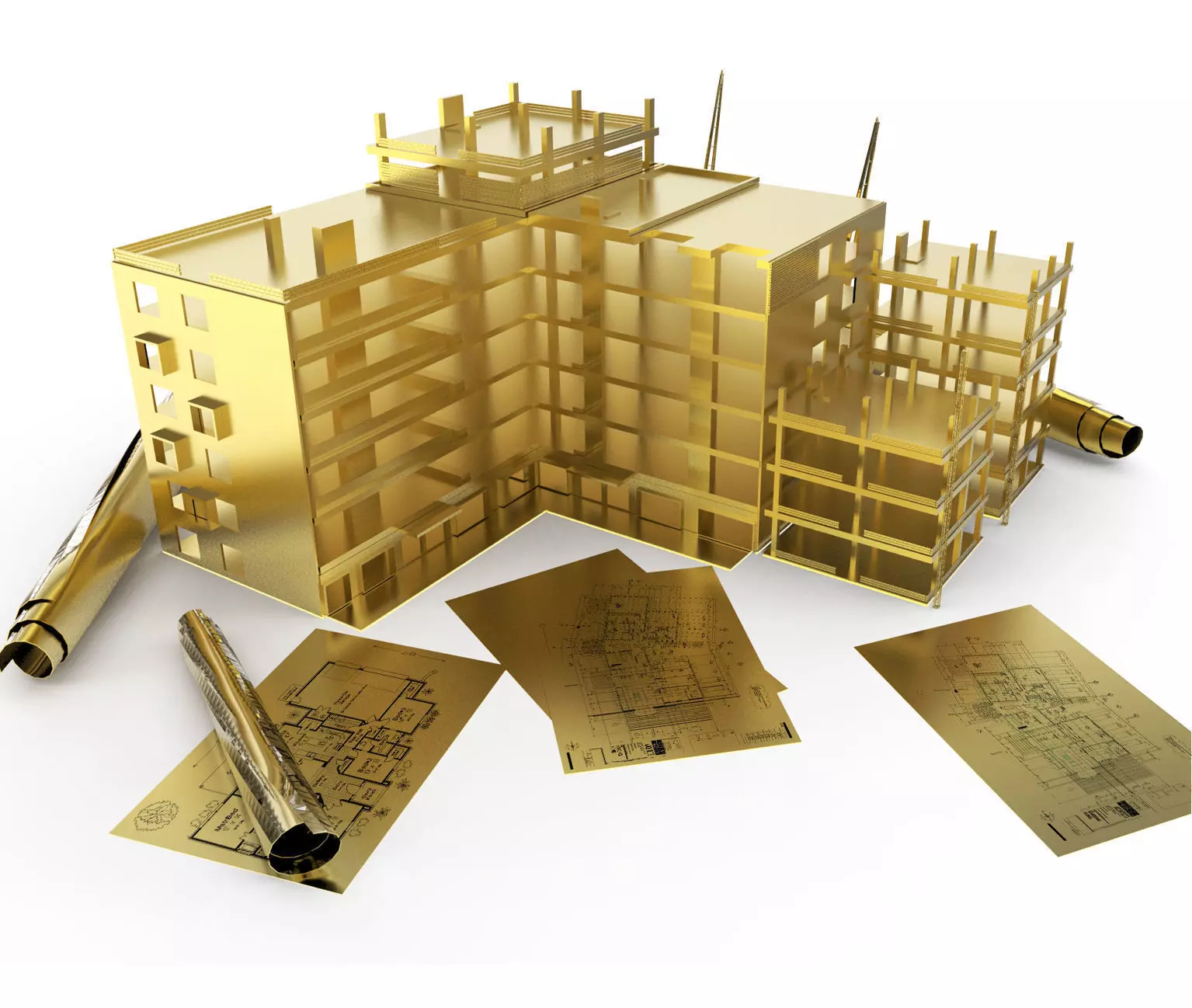 Gold Building 3D model