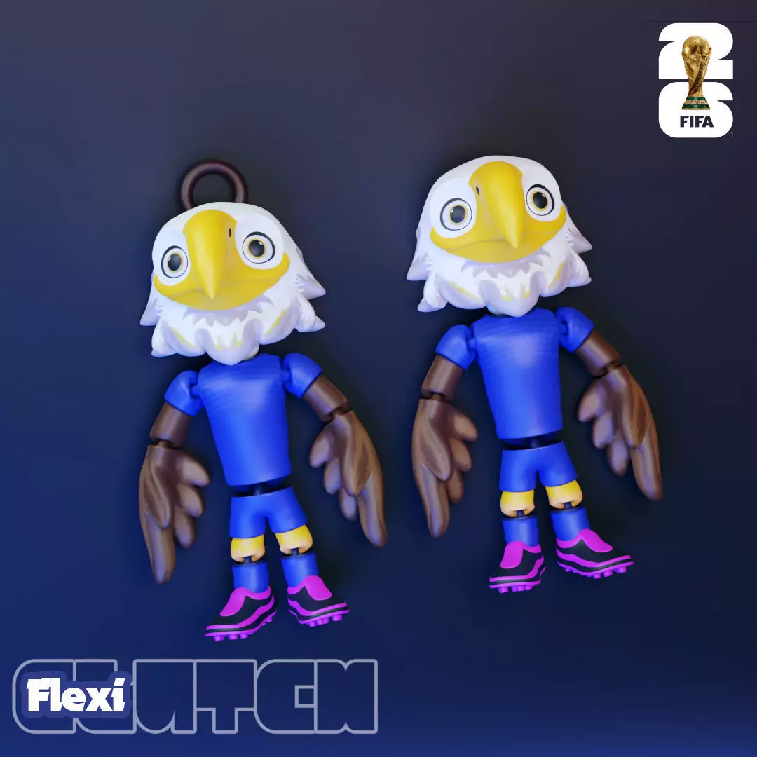 Flexi Clutch - 2026 World Cup Mascots - USA 3D print model_11