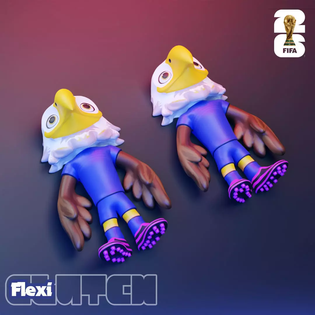Flexi Clutch - 2026 World Cup Mascots - USA 3D print model_4