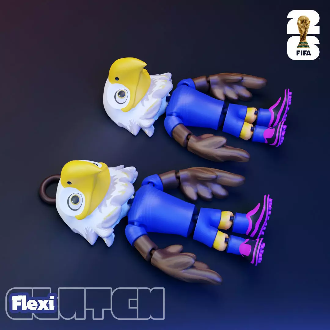 Flexi Clutch - 2026 World Cup Mascots - USA 3D print model_7