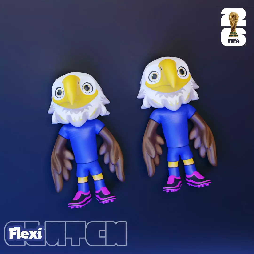 Flexi Clutch - 2026 World Cup Mascots - USA 3D print model_12
