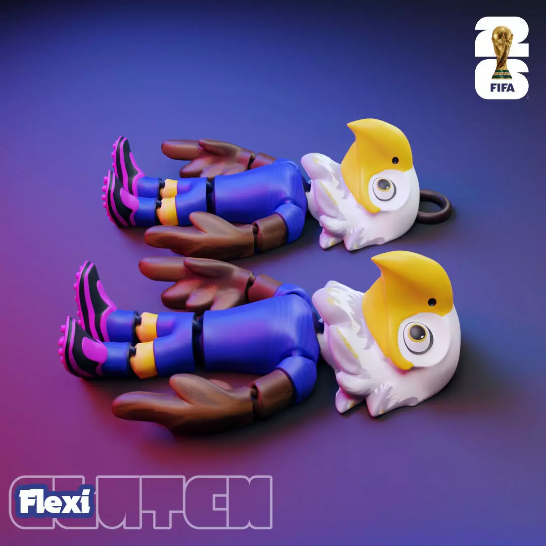 Flexi Clutch - 2026 World Cup Mascots - USA 3D print model_6