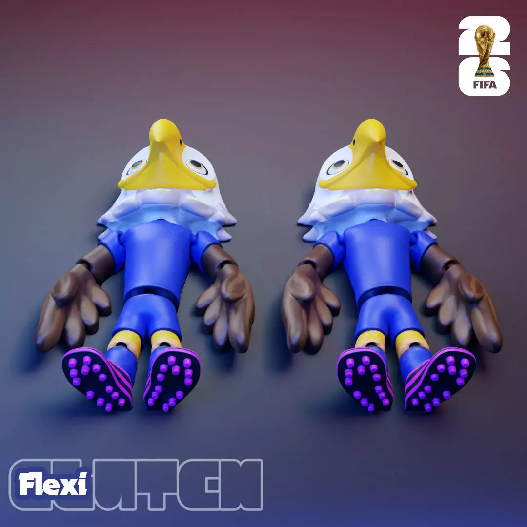 Flexi Clutch - 2026 World Cup Mascots - USA 3D print model_9