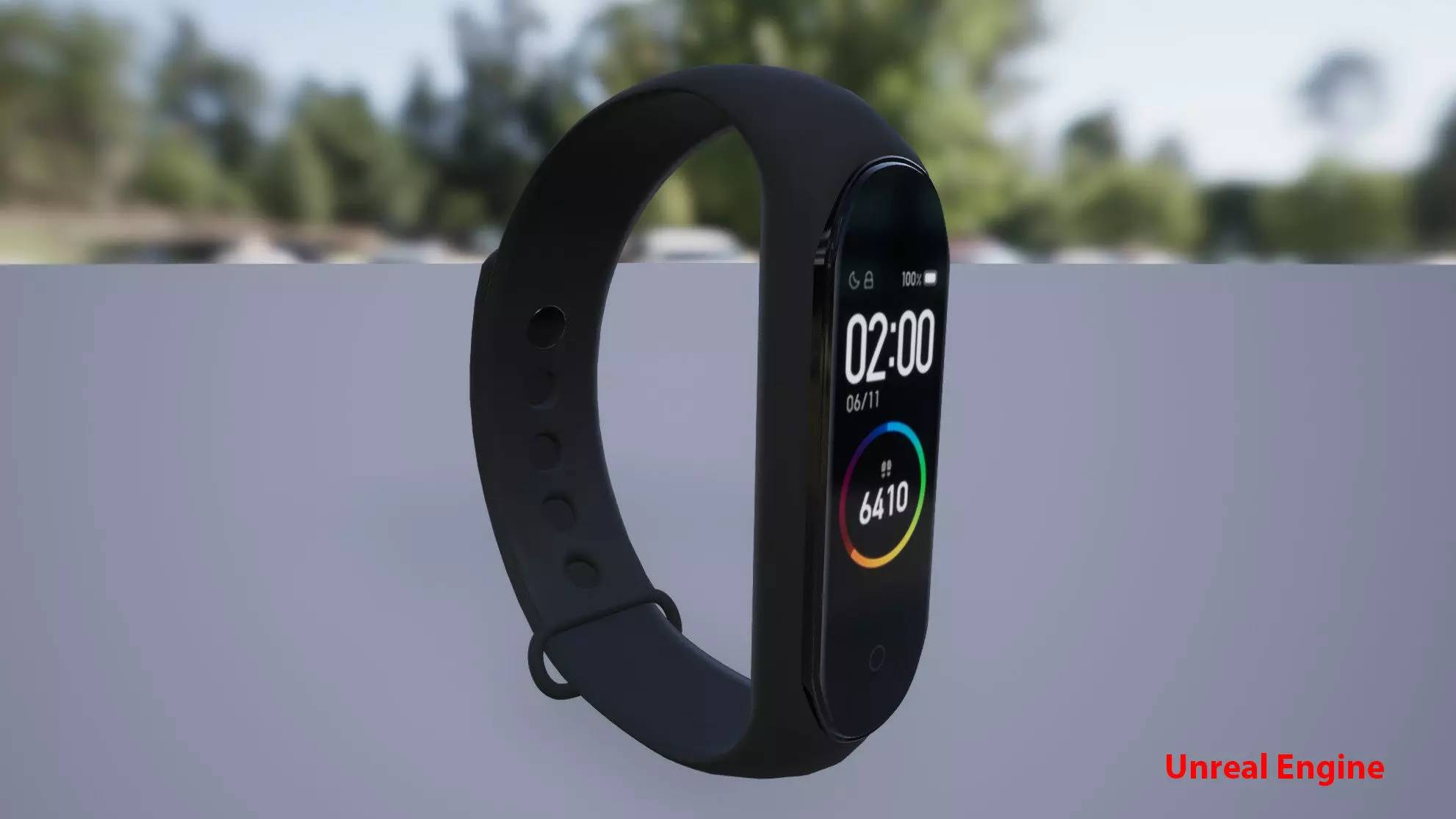 Smart Wristband Low-poly 3D model_15