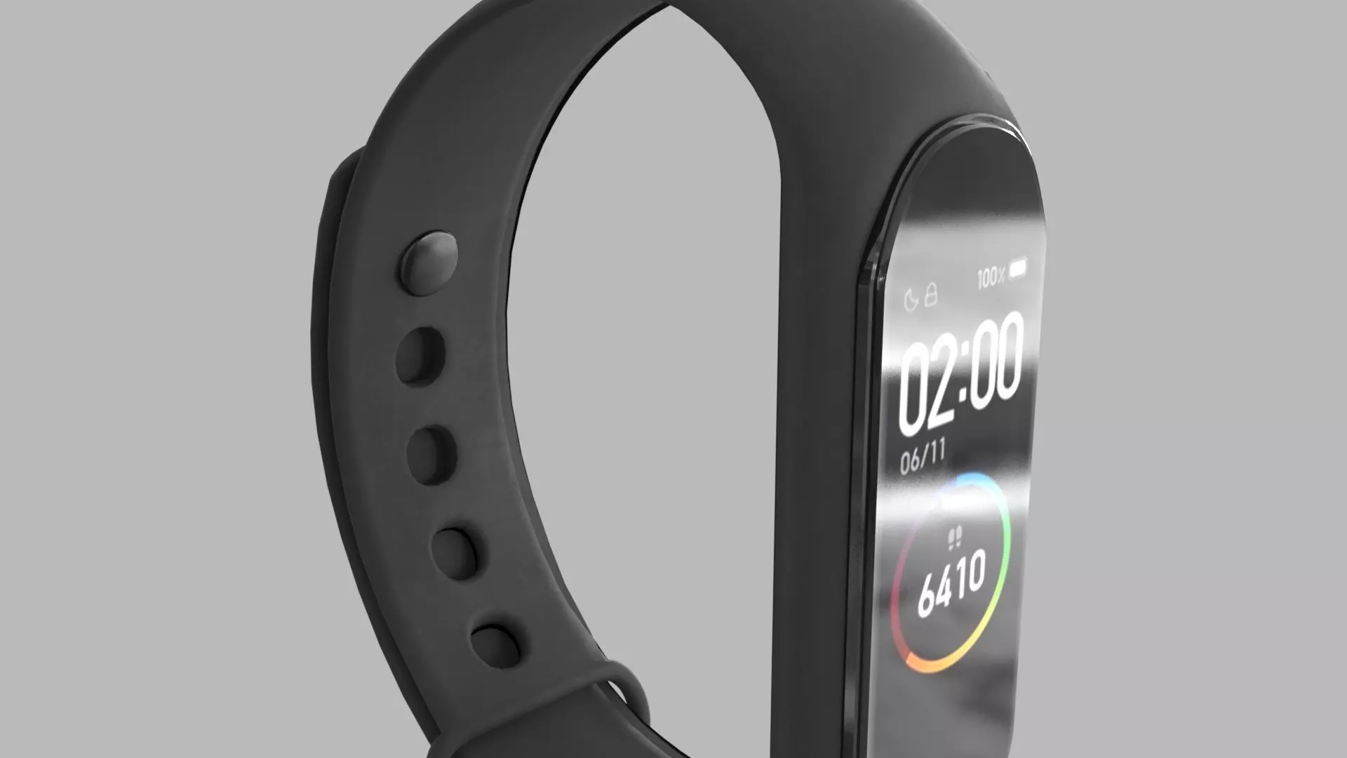 Smart Wristband Low-poly 3D model_5