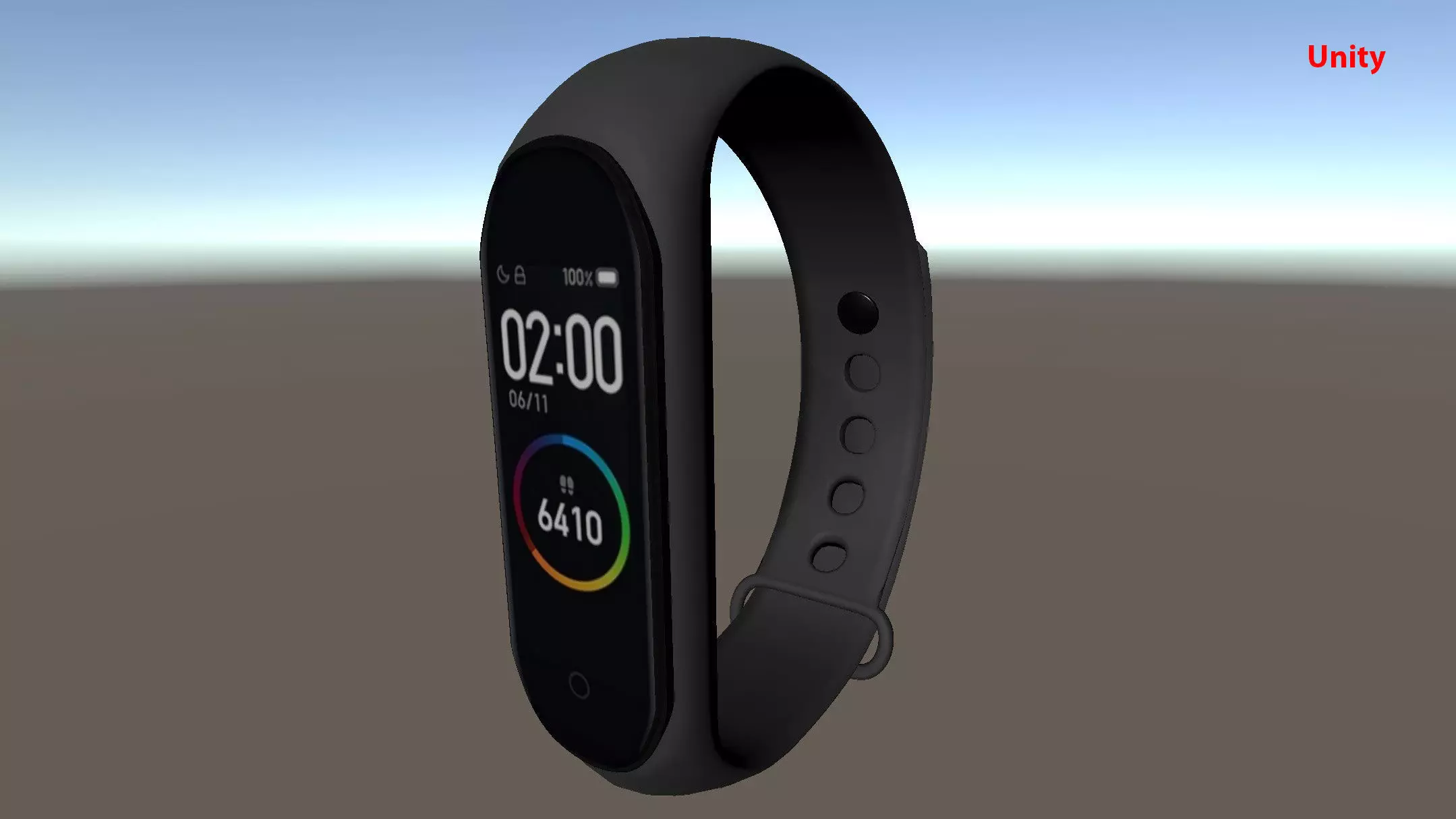 Smart Wristband Low-poly 3D model_11