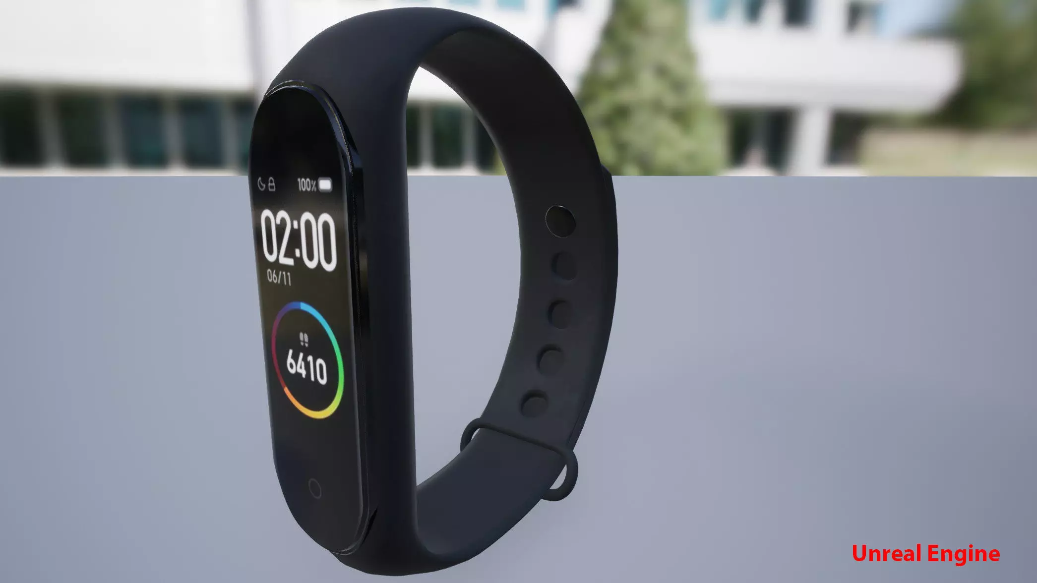 Smart Wristband Low-poly 3D model_14
