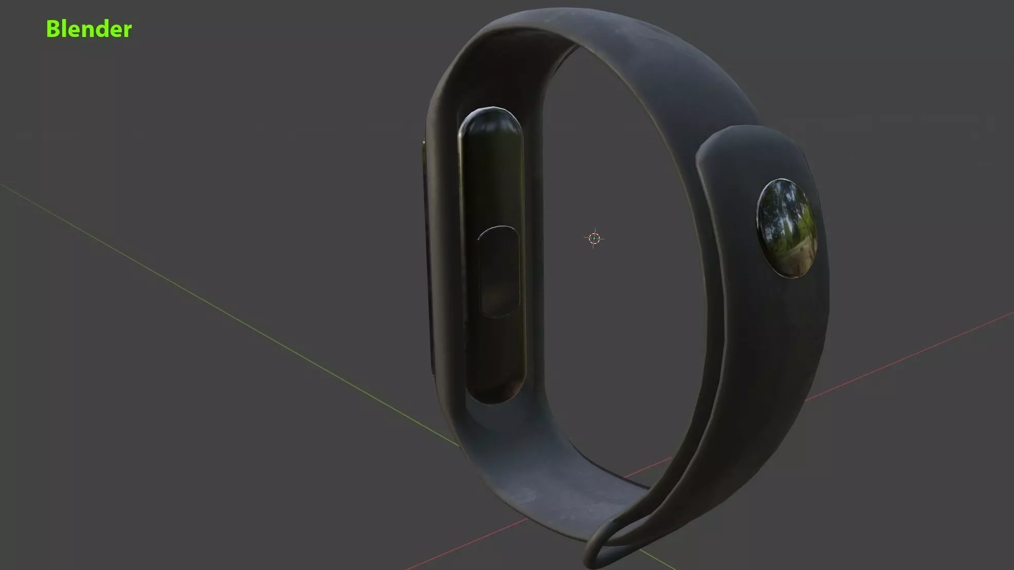 Smart Wristband Low-poly 3D model_10