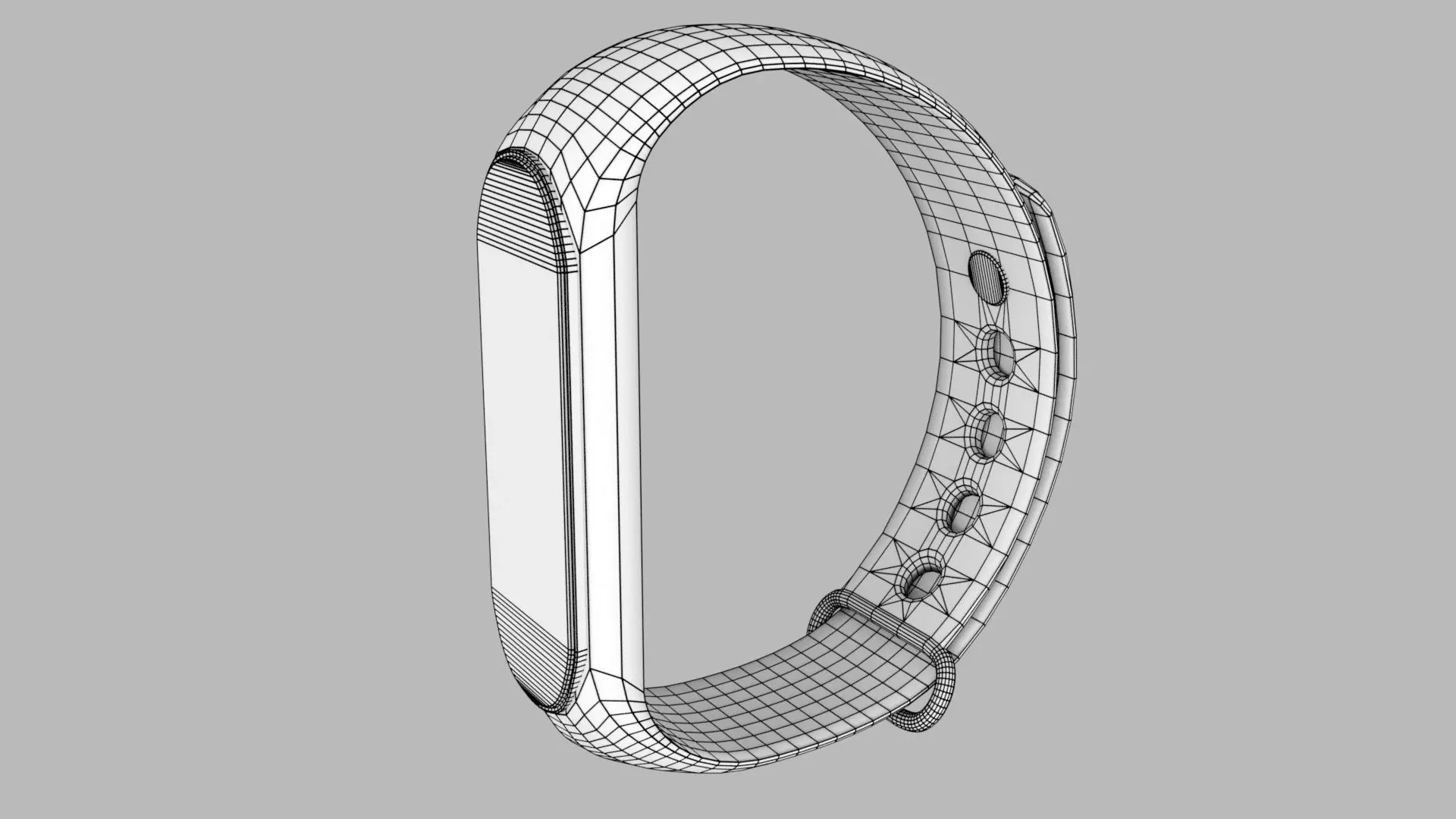 Smart Wristband Low-poly 3D model_19