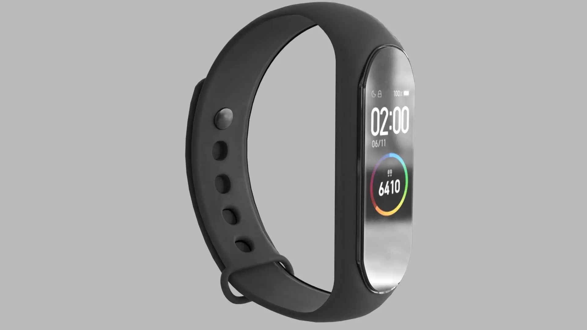 Smart Wristband Low-poly 3D model_2