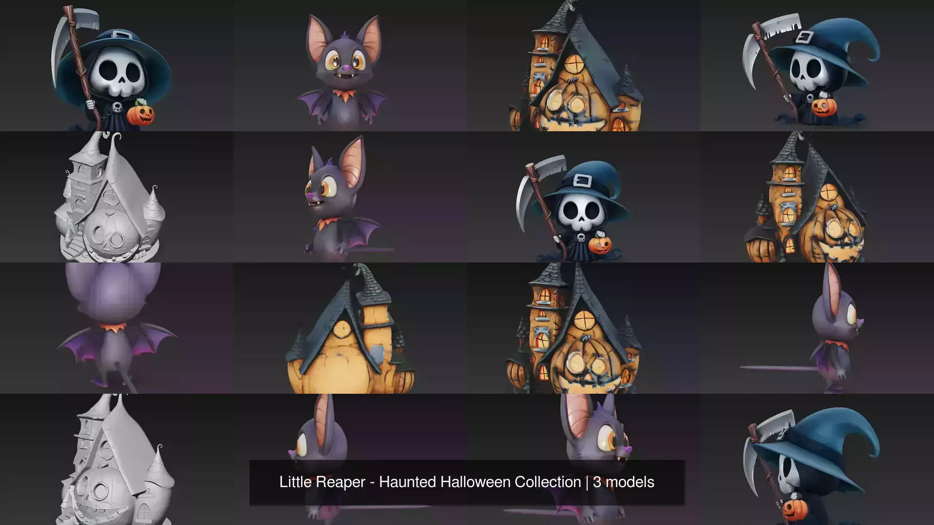 Little Reaper - Haunted Halloween Collection 3D Model Pack