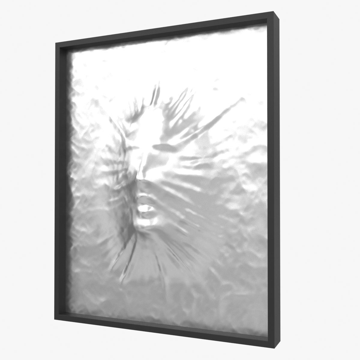 Art object composition face wall 3D model_12