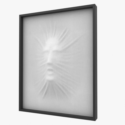 Art object composition face wall 3D model