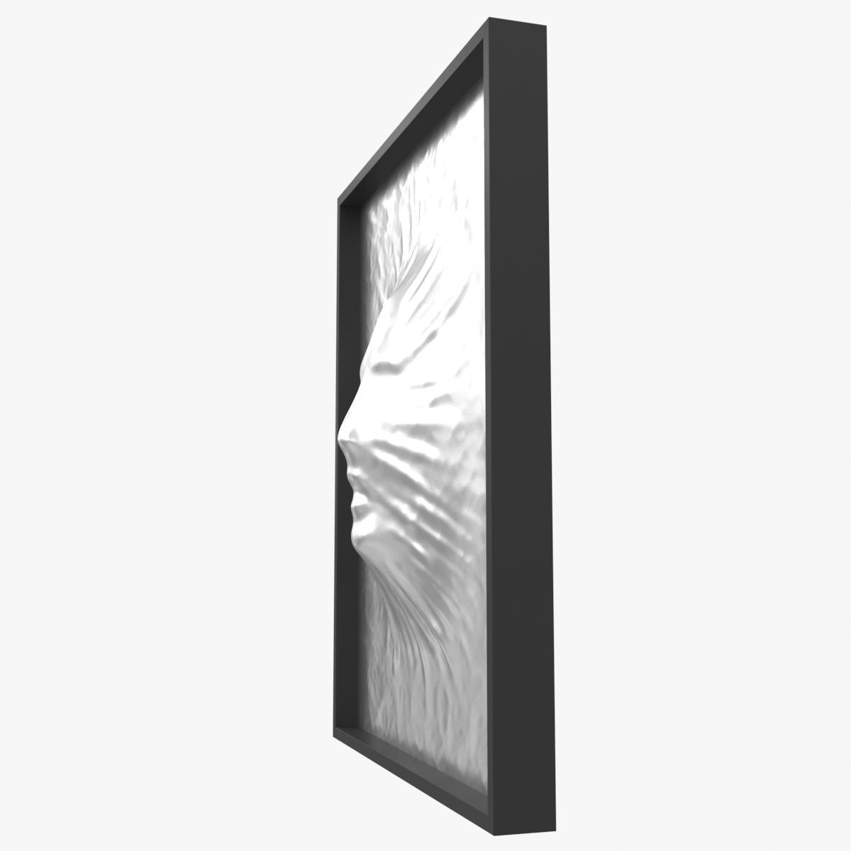 Art object composition face wall 3D model_8