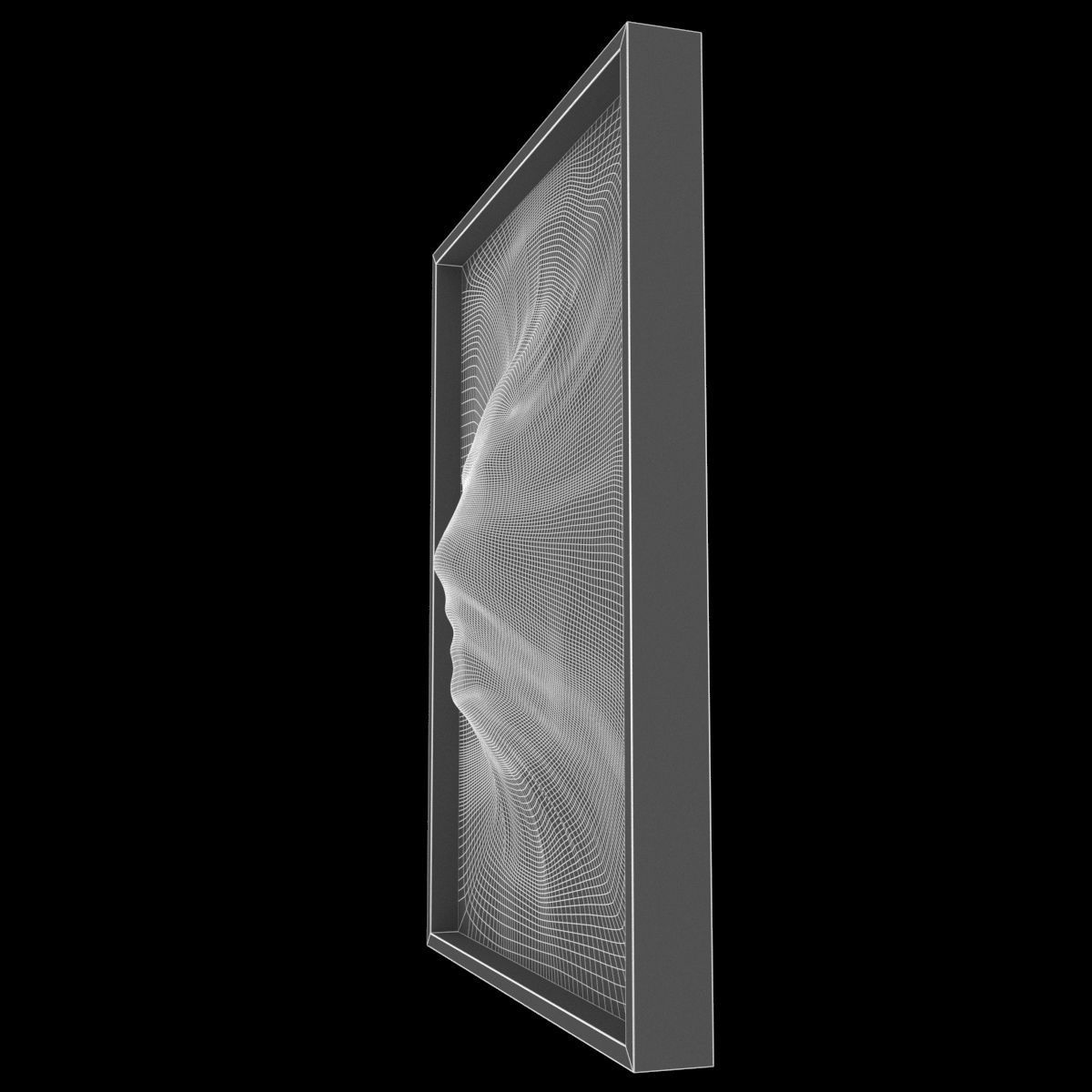 Art object composition face wall 3D model_13