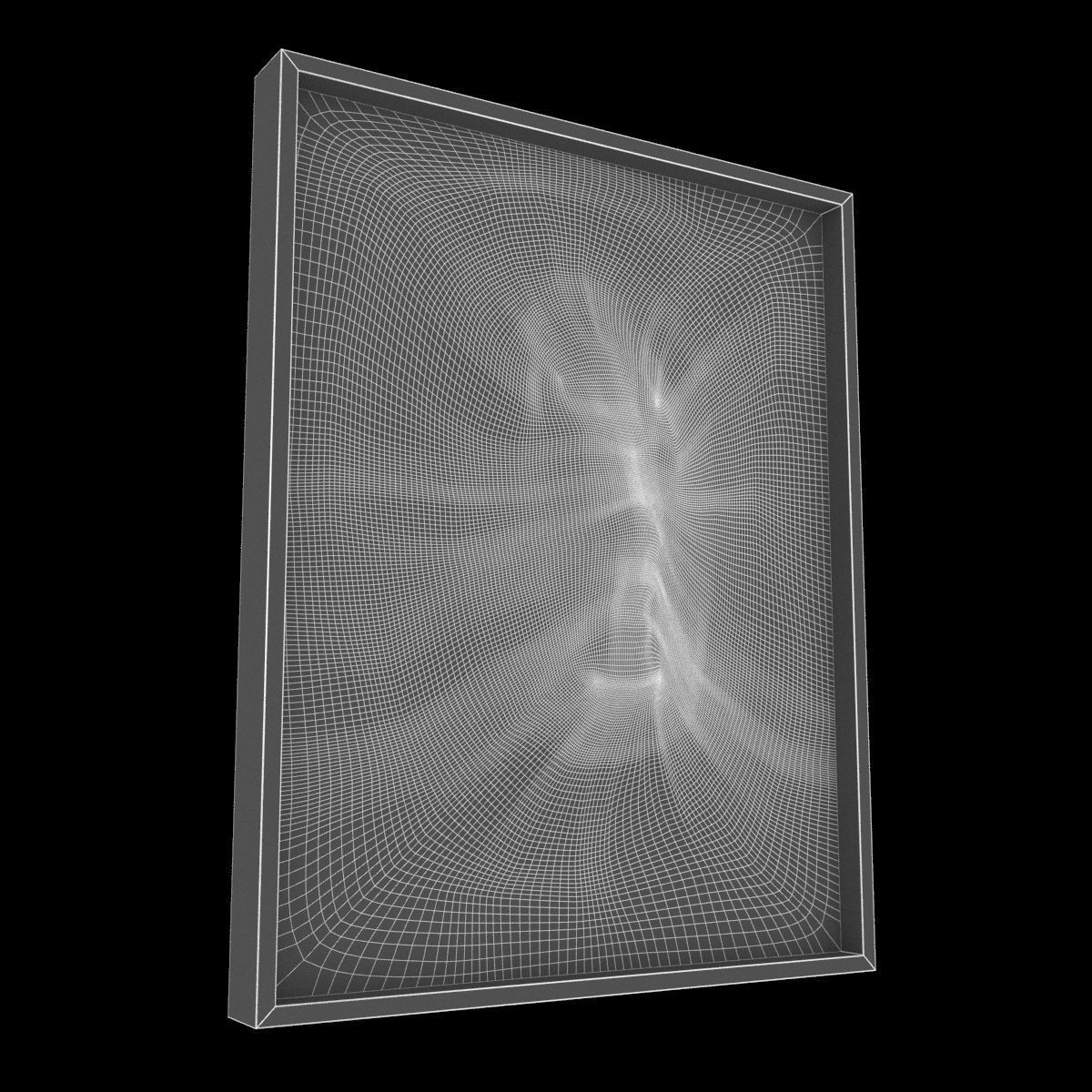 Art object composition face wall 3D model_14