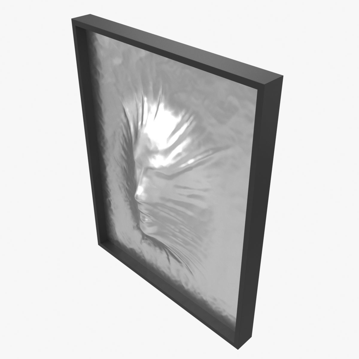Art object composition face wall 3D model_9