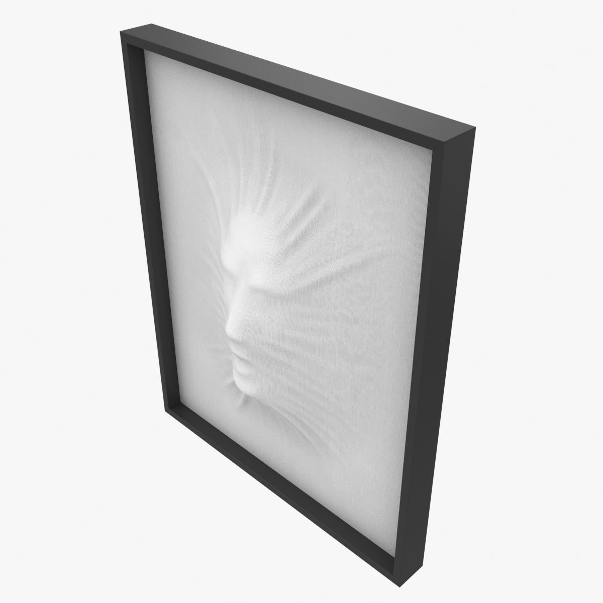 Art object composition face wall 3D model_6