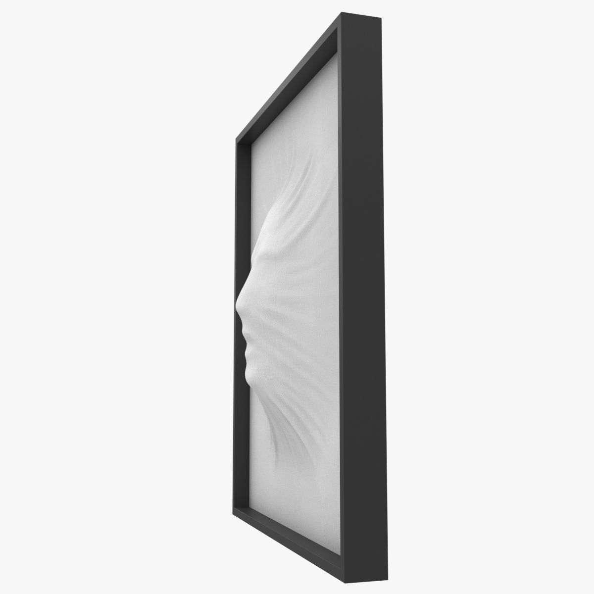 Art object composition face wall 3D model_5
