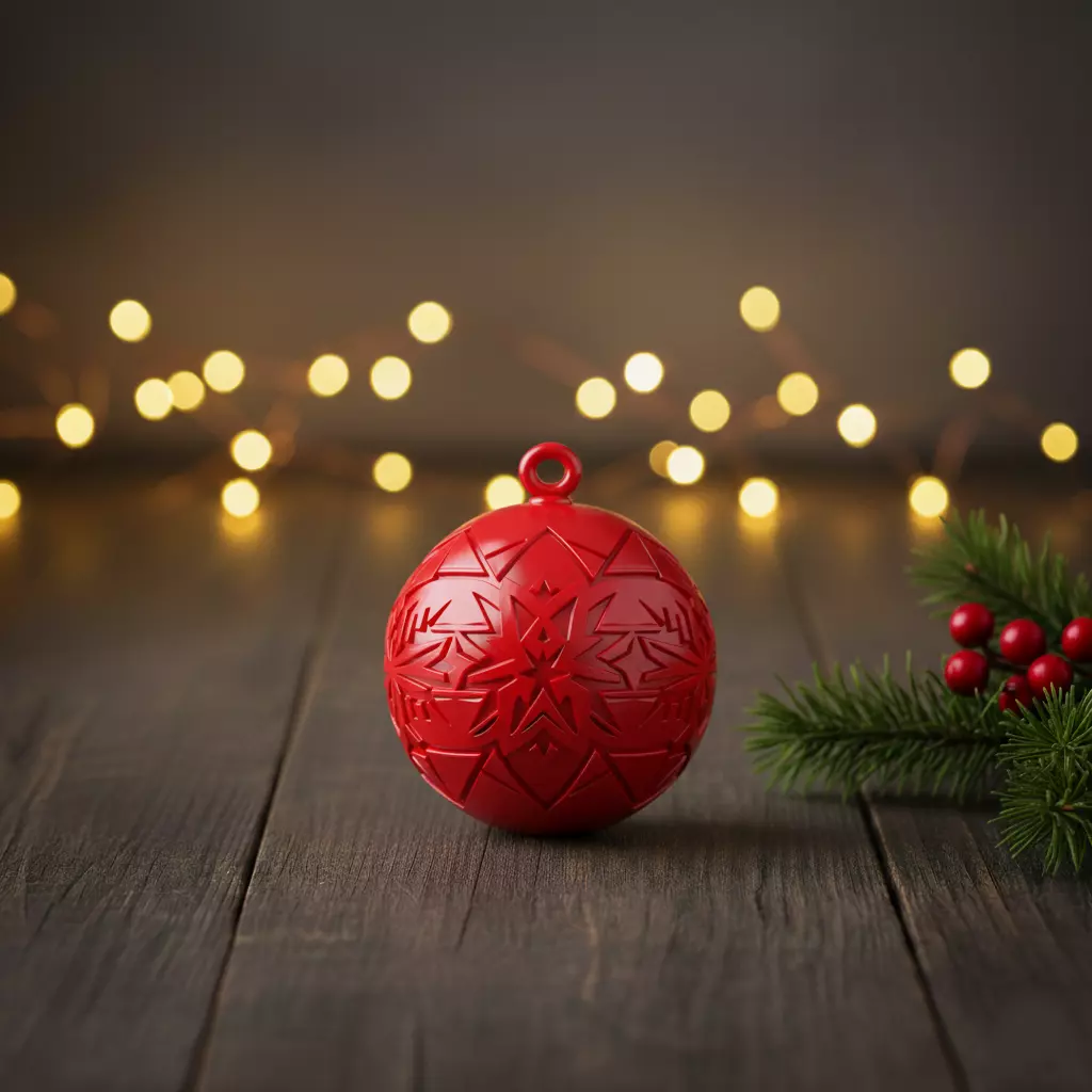 Geometric Christmas Ornament 3D print model_0