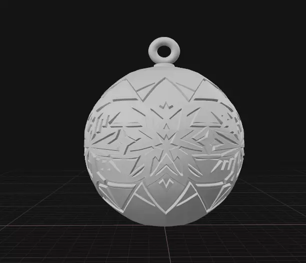 Geometric Christmas Ornament 3D print model_1