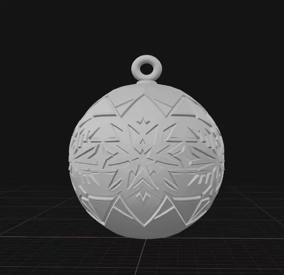 Geometric Christmas Ornament 3D print model_2