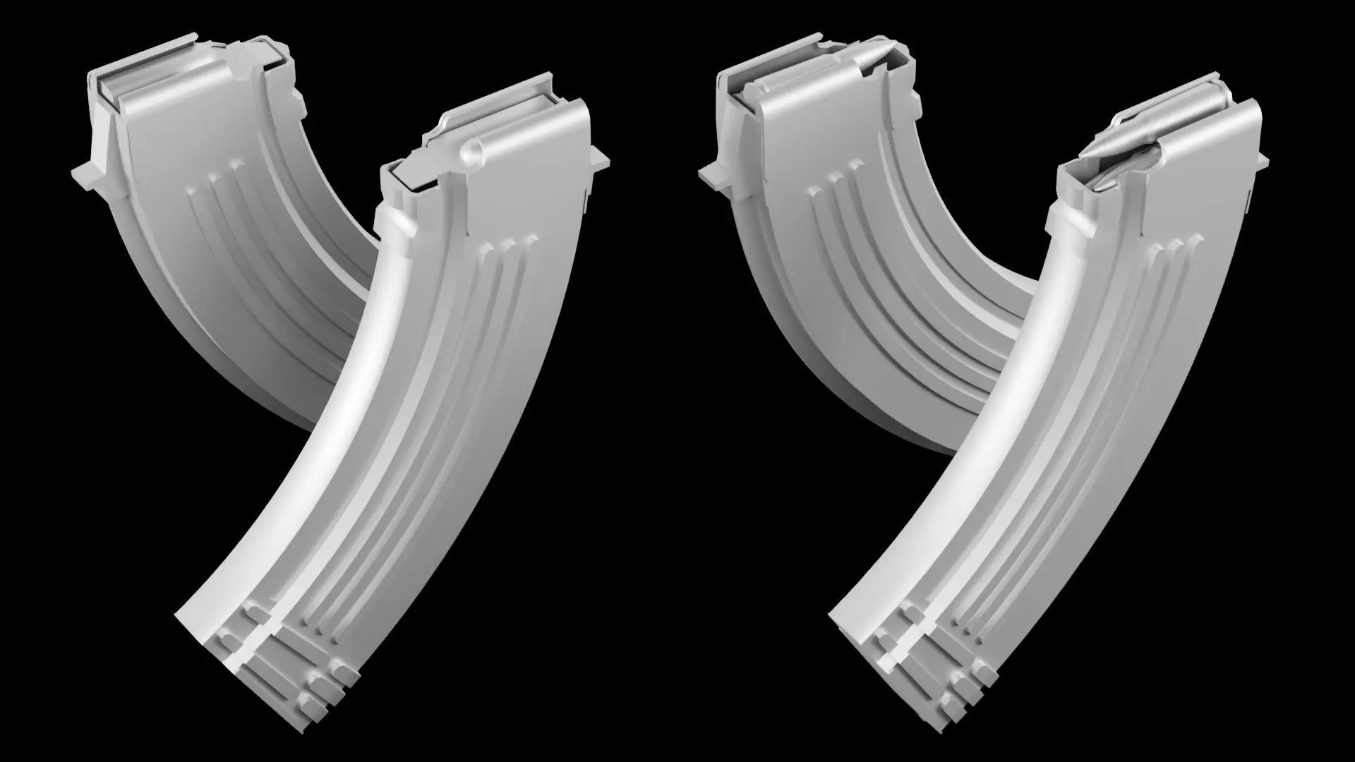 AKM - Kalashnikov Modernized Low-poly 3D model_21