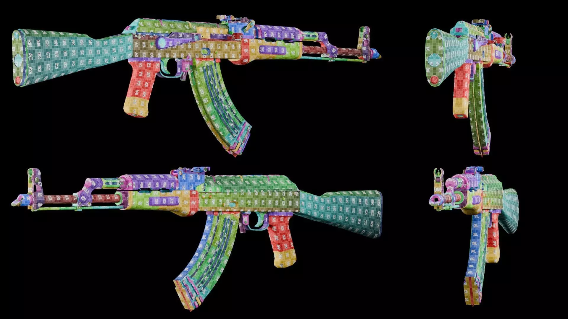 AKM - Kalashnikov Modernized Low-poly 3D model_33