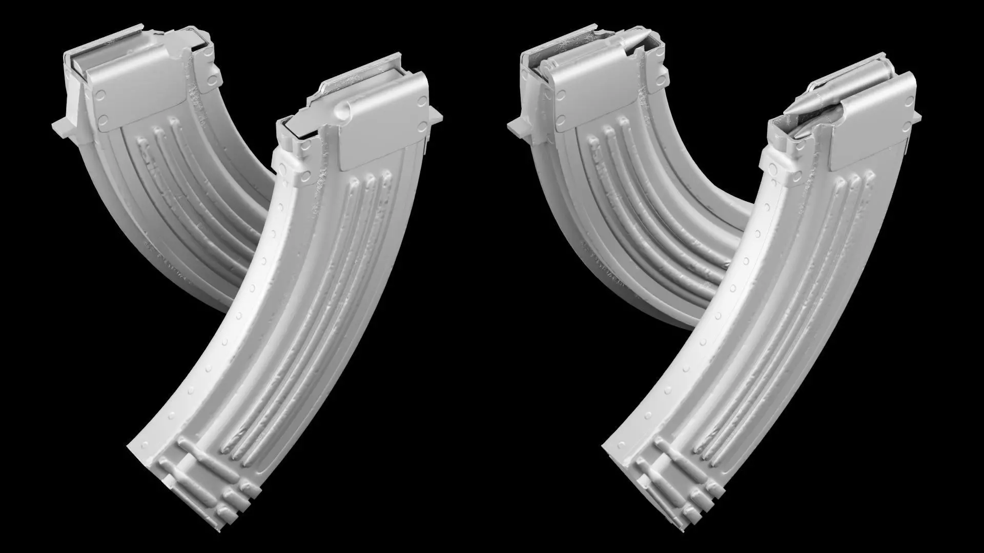 AKM - Kalashnikov Modernized Low-poly 3D model_28