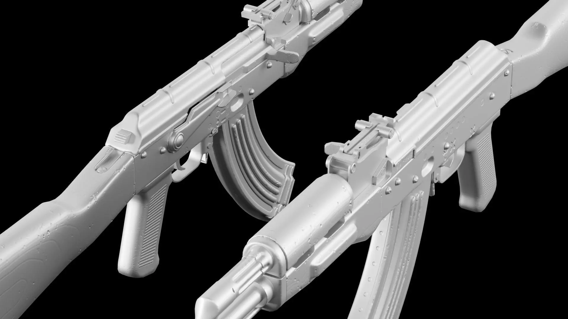 AKM - Kalashnikov Modernized Low-poly 3D model_26