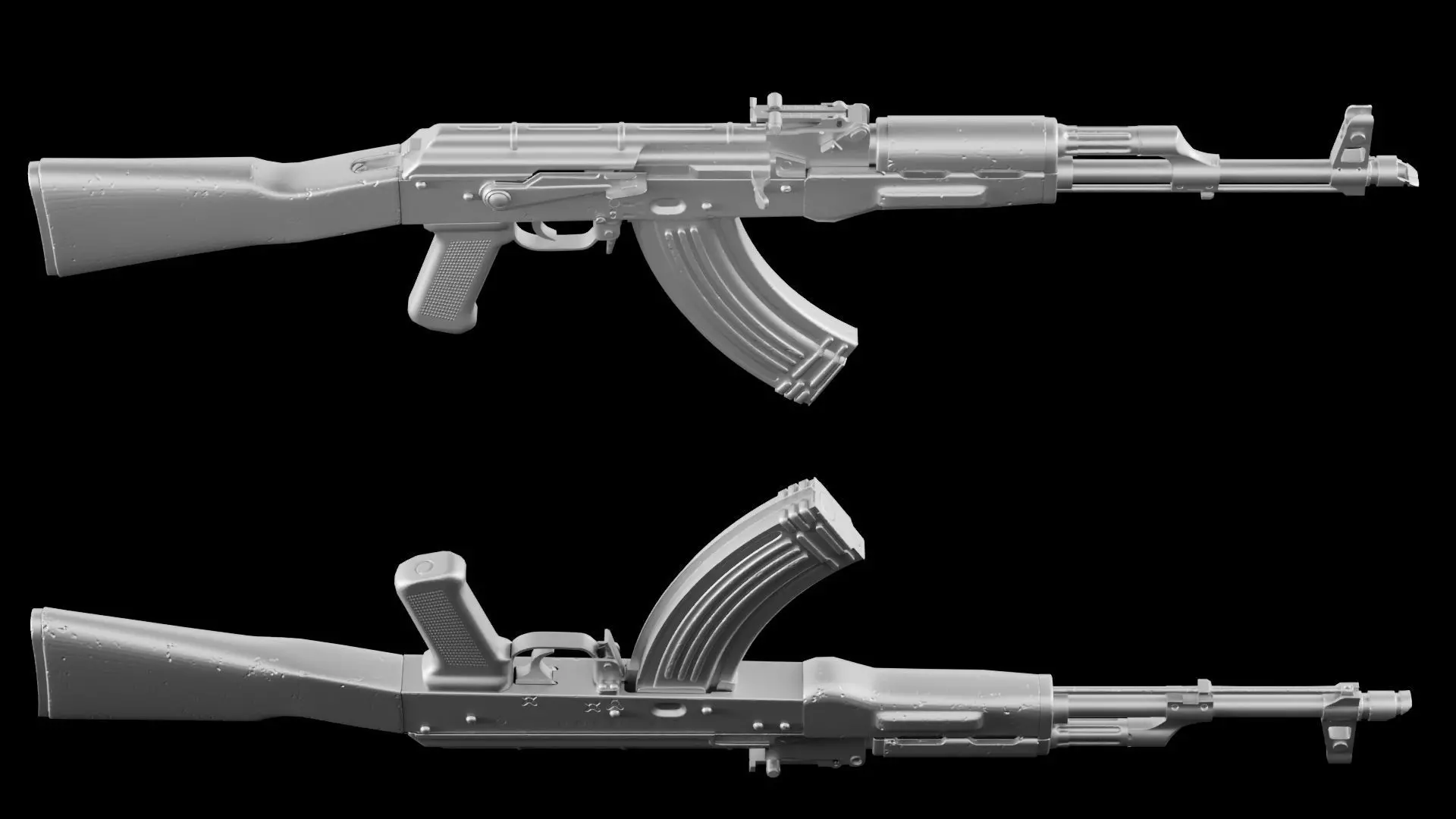 AKM - Kalashnikov Modernized Low-poly 3D model_24
