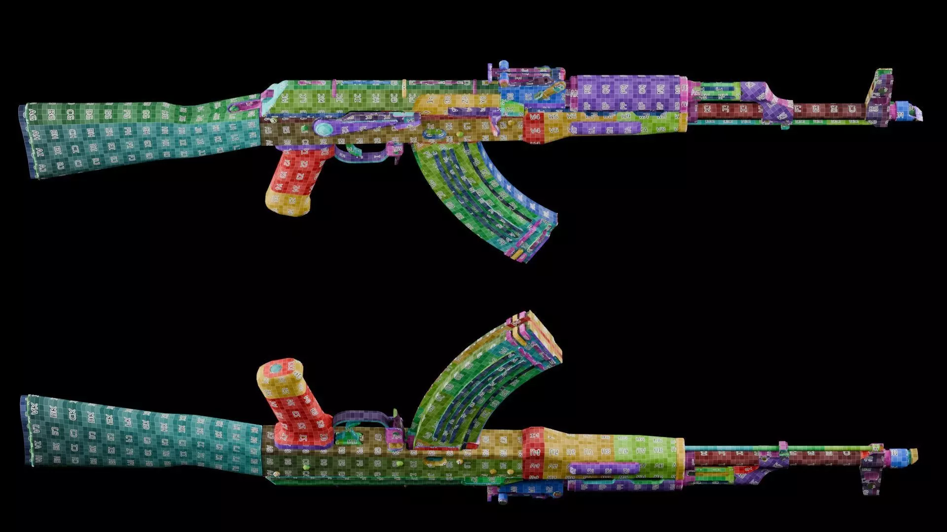 AKM - Kalashnikov Modernized Low-poly 3D model_32