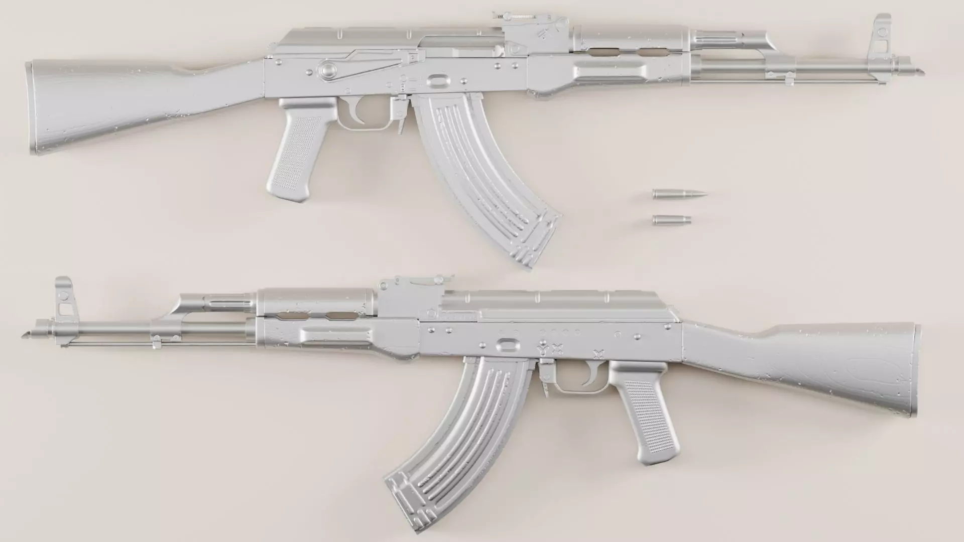 AKM - Kalashnikov Modernized Low-poly 3D model_23