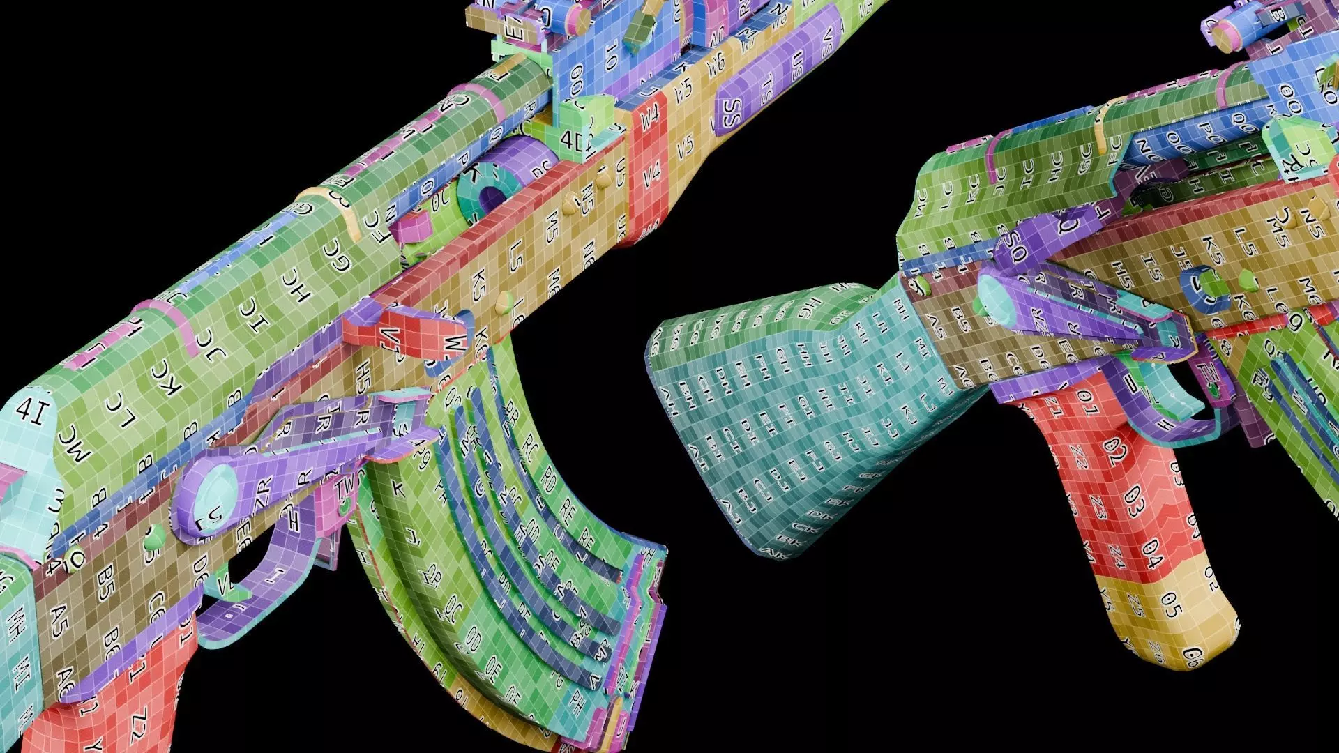 AKM - Kalashnikov Modernized Low-poly 3D model_35