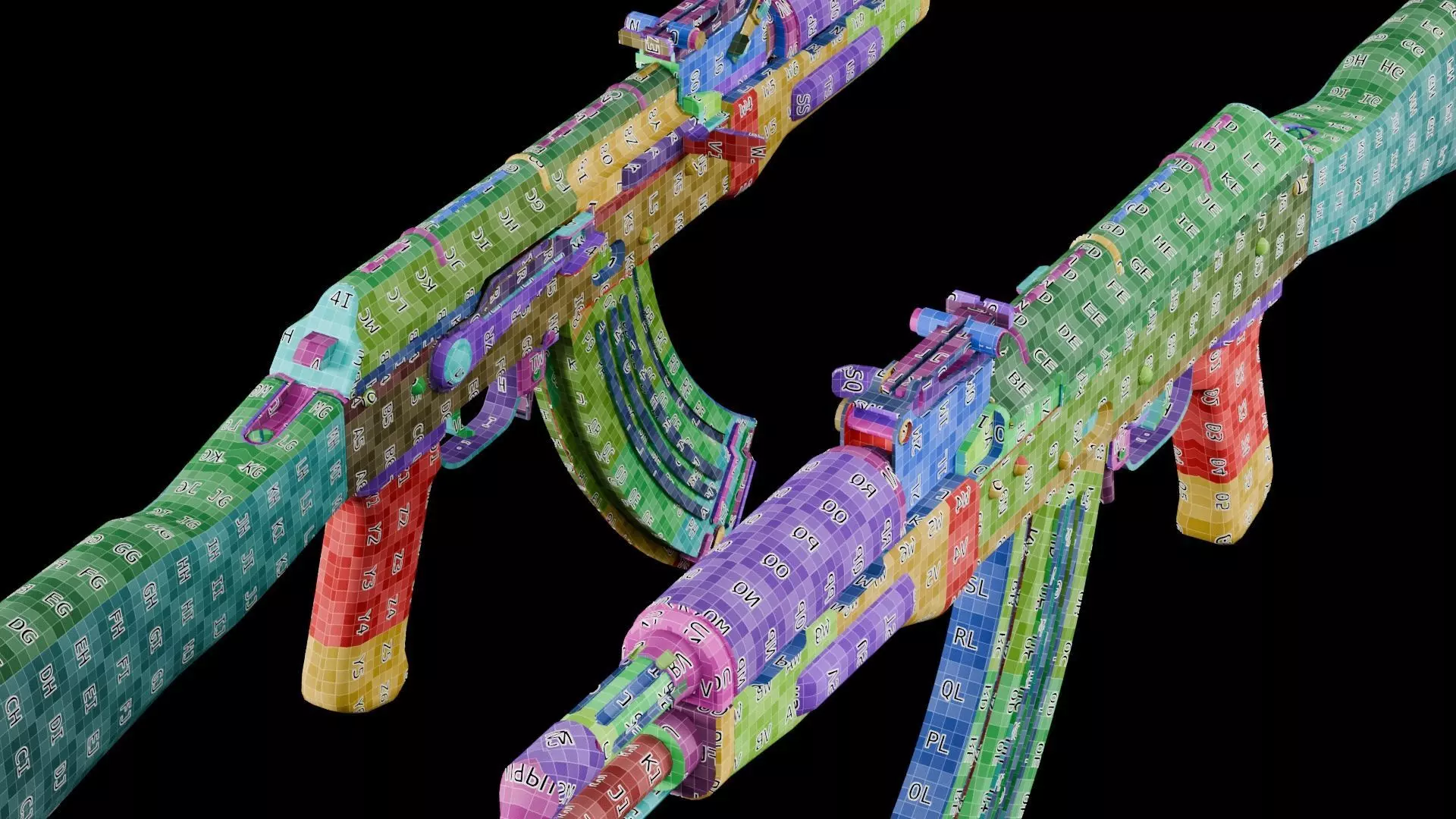 AKM - Kalashnikov Modernized Low-poly 3D model_34