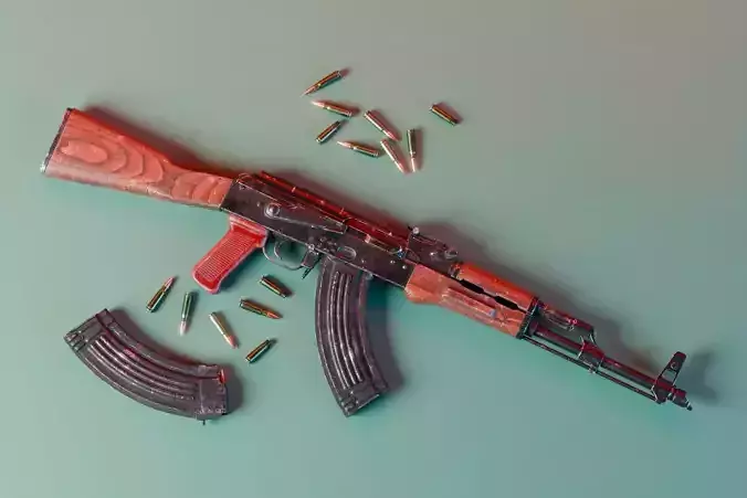 AKM - Kalashnikov Modernized Low-poly 3D model AKM - Kalashnikov Modernized Low-poly 3D model