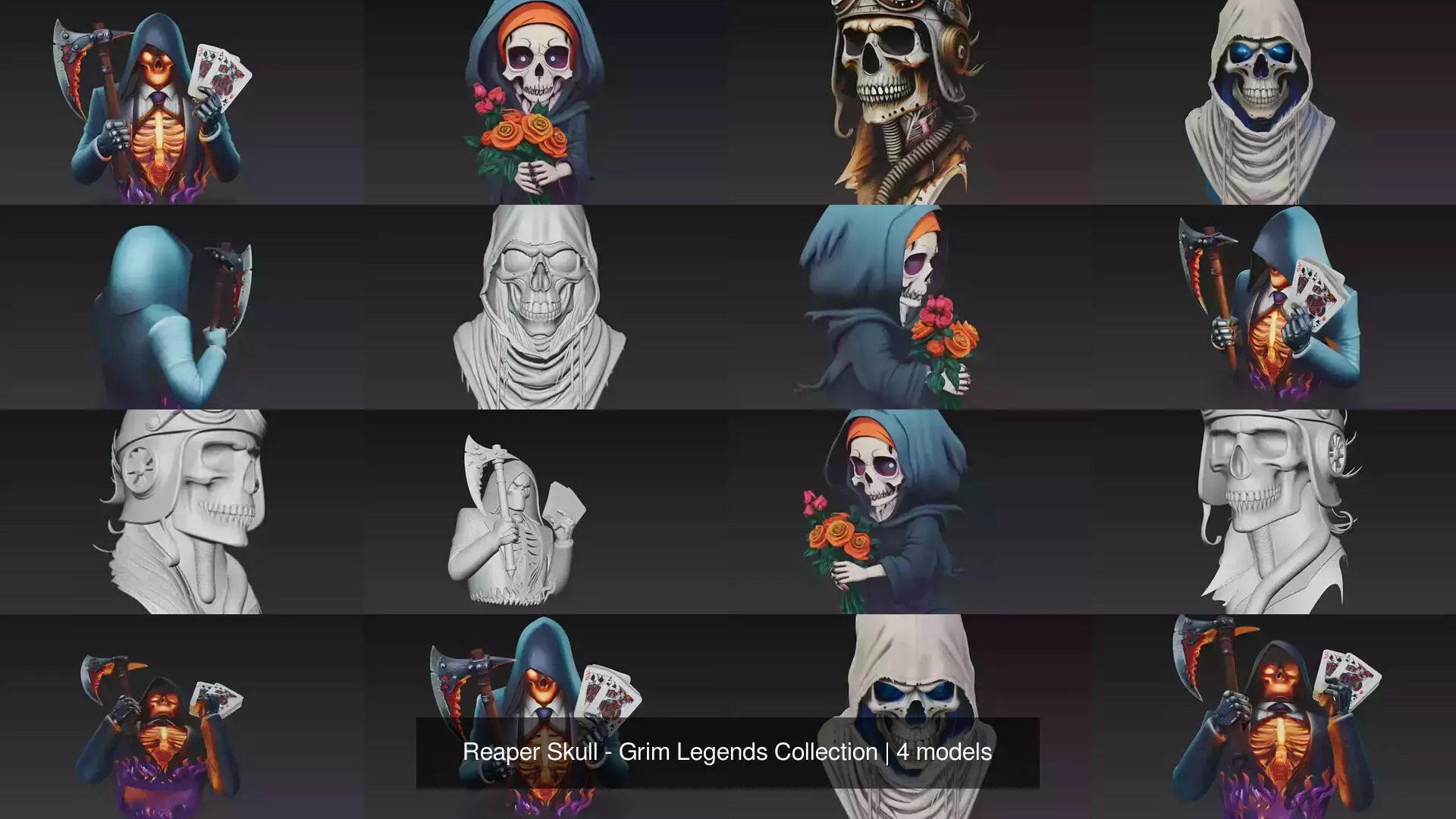 Reaper Skull - Grim Legends Collection 3D Model Pack