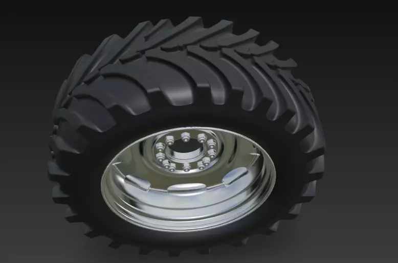 Truck Tyre 3d Model 3D model_3