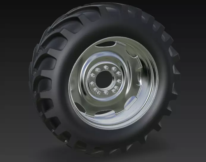 Truck Tyre 3d Model 3D model_4