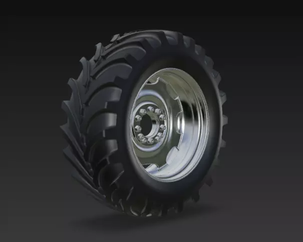 Truck Tyre 3d Model 3D model_0