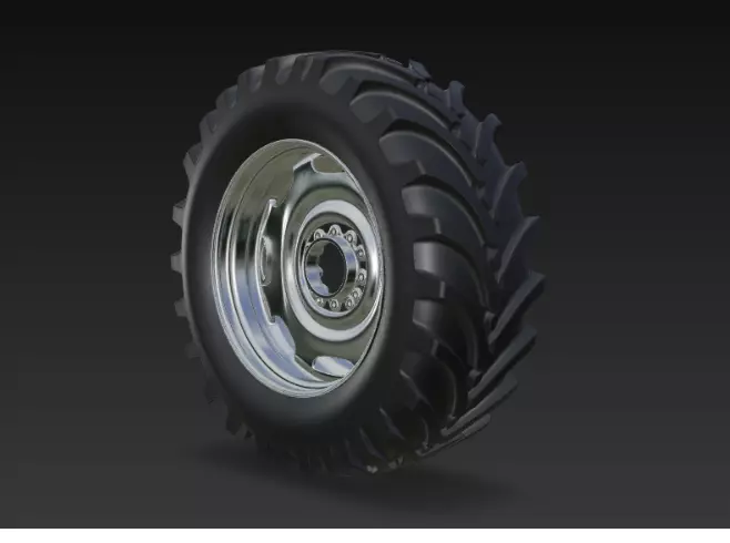 Truck Tyre 3d Model 3D model_2