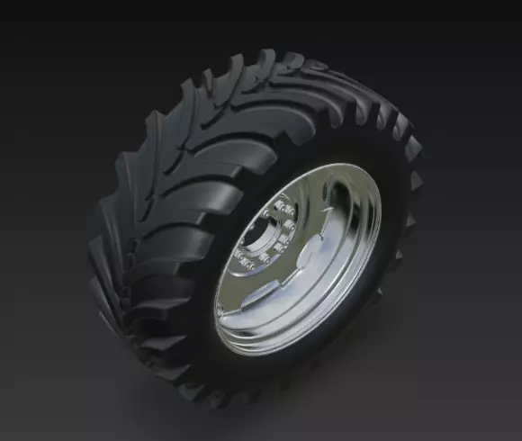 Truck Tyre 3d Model 3D model_1